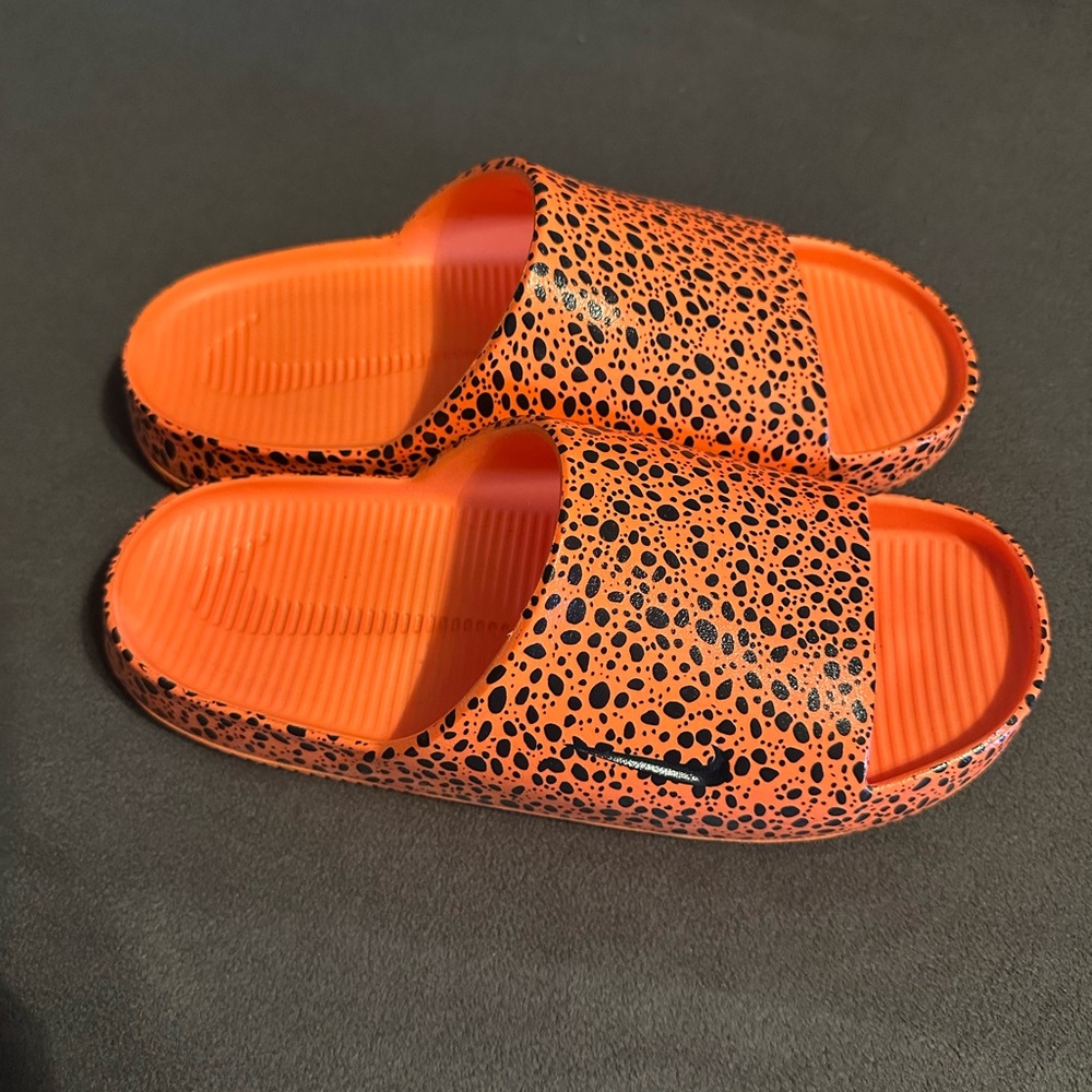 Nike Orange and Black Slip-On Loafers